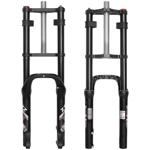 ZTZ 20 * 4.0 inch Fat Tire Oil Spring Suspension Fork - 180mm Travel 135mm Spacing Hub 9mm QR Double Crown Shock Front Fork Fit for Fat Snow Beach Ebikes