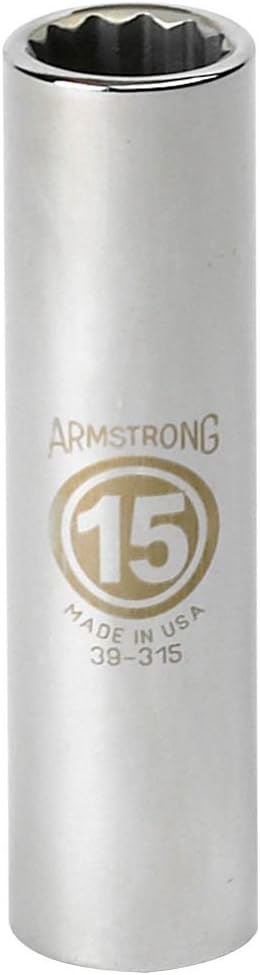 Armstrong 39-332 32mm, 12 Point, 1/2-Inch Drive Metric Deep Socket