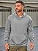 Runcati Mens Pullover Hoodies Long Sleeve Casual Lightweight Fashion Hooded Sweatshirt with Kanga Pockets Gray