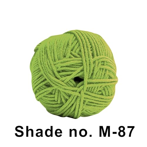 Image of VCR 4 Ply Leaf Green Yarn, 100 Grams Hank, 190 Meters Length, Acrylic Ball for Crochet and Knitting, Soft Crosia Threads, Pack of 1 Yarn, Suitable for DIY Crafts