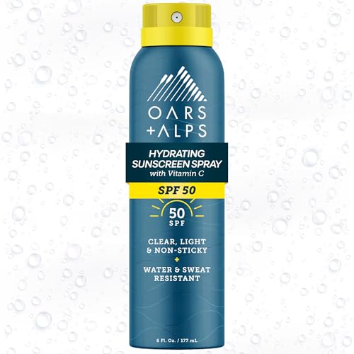 Oars + Alps SPF 50 Face & Body Broad Spectrum Sunscreen Spray | Fast-Absorbing, Lightweight,...