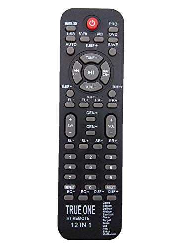 12 In 1 True One Home Theater System Remote Control Compatible For Enkor Home Theater,Black