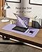 YSAGi Leather Desk Protector, Office Mat, Large Mouse Mat, Non-Slip PU Leather Blotter, Laptop Pad, Waterproof Writing Pad for Office and Home (Light Purple, 23.6