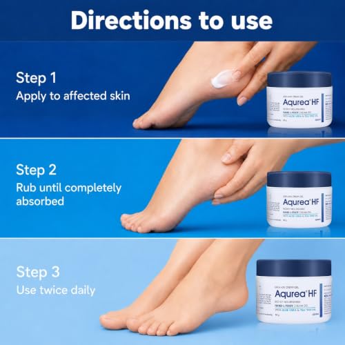 Image of AQUREA HF Cream Gel 40% - High-Strength Urea Formula for Hyperkeratotic Skin, Corns, Calluses, Cracked Feet & Thickened Nails - with Glycerin, Aloe Vera & Tea Tree Oil - 50gm