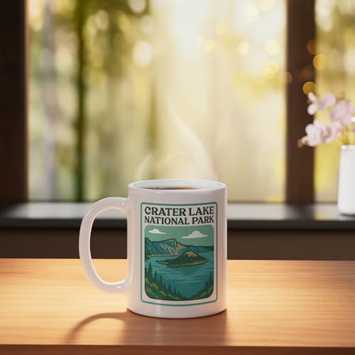 Taza cerámica Crater Lake National Park blanca 11 oz miniatura 3