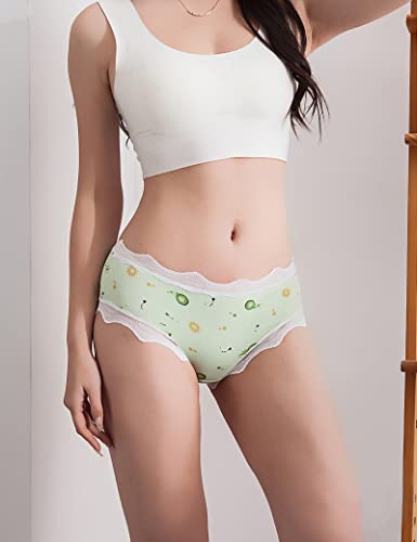 Kiench Teens Seamless Underwear Big Girls' No Show Hipster Bikini Panties 5-Pack2