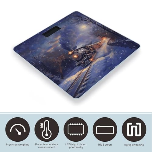 Báscula digital de baño con diseño temático y vidrio templado miniatura 3