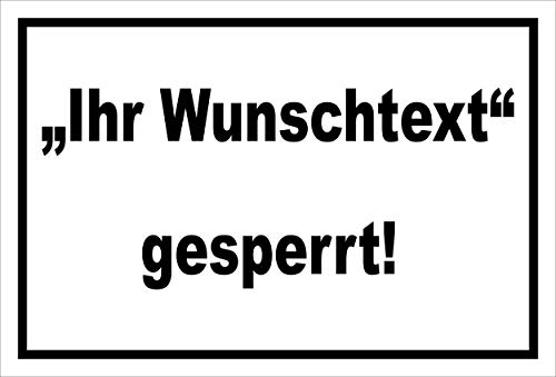 Melis-Folienwerkstatt Schild Wunschtext gesperrt - 30x20cm - 3mm Hartschaum – 20 VAR S00100-018-A Melis-Folienwerkstatt Schild Wunschtext gesperrt - 30x20cm - 3mm Hartschaum – 20 VAR S00100-018-A
