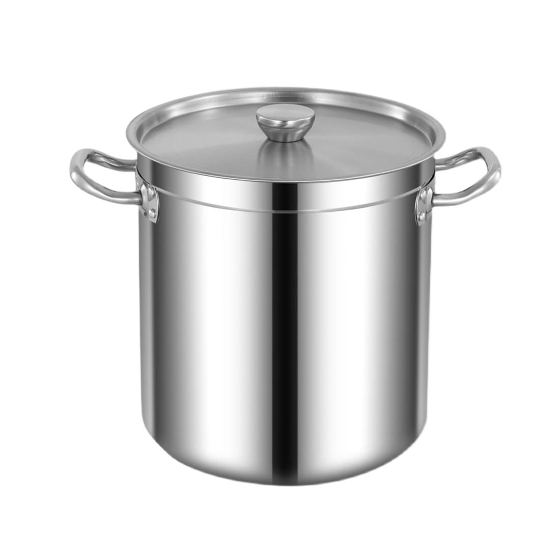 Stainless steel soup pot, Deep Stainless Steel Vegetable Pot with Lid, Suitable for All Stove(45 * 45cm(70L))