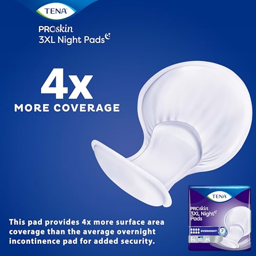 TENA Incontinence Pads, 3XL Plus Size, Overnight Absorbency, for Men & Women, ProSkin - 48 Count - image 3
