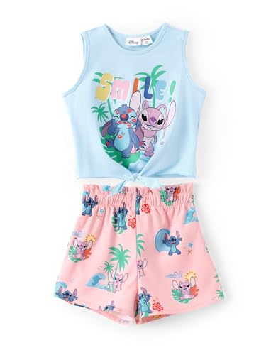 Image of Disney Frozen Princess Minnie Stitch Girl Clothes Long Sleeve Knot Front Sweatshirt Flare Pants Fall 2 Piece Outfit 2-9Y