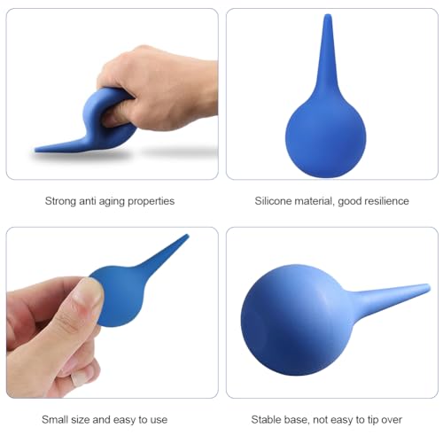 1 Stück Ohrenspritze Ohrspülung 30ml Ohrendusche Ball, Ohrenschmalz Entferner, Ohrenreiniger, Ohrendusche, Quetsch Gummiball sanfte Ohrendusche, Wiederverwendbarer Ohrreiniger, Ohrspülung, Blau