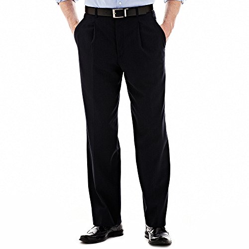 Adolfo Men's Gray Flat Front Micro Tech Suit Pant, Charcoal, 44W x 30L