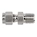 Brennan Industries N2404-16-12-SS Stainless Steel Straight Double-Ferrule Tube Fitting, 3/4" NPT Male Thread, 1" Tube x 1" Male NPT (Pack of 2)