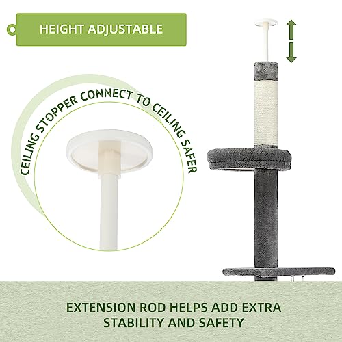 Torre para gatos PETEPELA 34.6" con postes rascadores miniatura 6