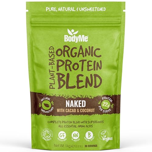 BodyMe Organic Vegan Protein Powder, Raw Cacao, 1kg