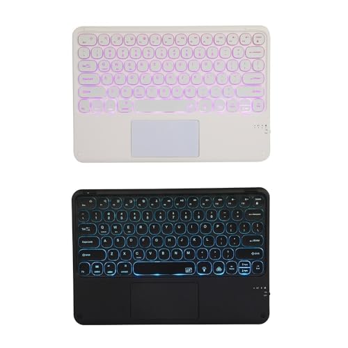 Teclado retroiluminado redondo para evitar errores de escritura en fundas de iPad Air 5