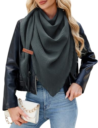 PASUDA Schal Damen Musselin Dreiecksschal Bequem Weiches...