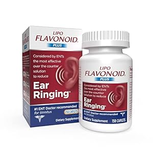 Lipo-Flavonoid Plus, Tinnitus Relief for Ringing Ears, OTC Flavonoid Ear Health Vitamins, Bioflavonoids & Vitamin C, 150…