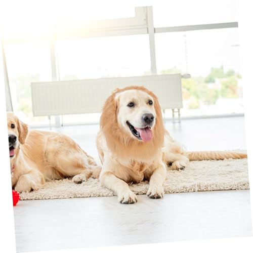 Peluca disfraz melena de león para perros 80cm marrón miniatura 6