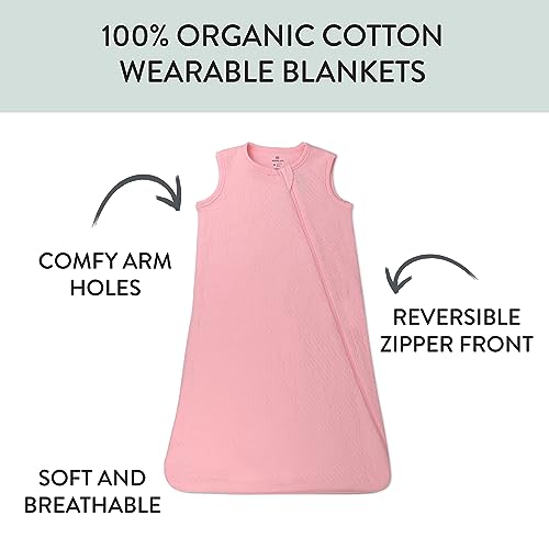 Image of HonestBaby Wearable Blankets Sleeping Bags Swaddle Transition 100% Organic Cotton for Infant Baby Boys, Girls, Unisex