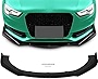 SCITOO 3pcs Glossy Black PP Universal Front Bumper Body Kit Spoiler Chin Spoiler Front Bumper Lip Fits for Most Cars