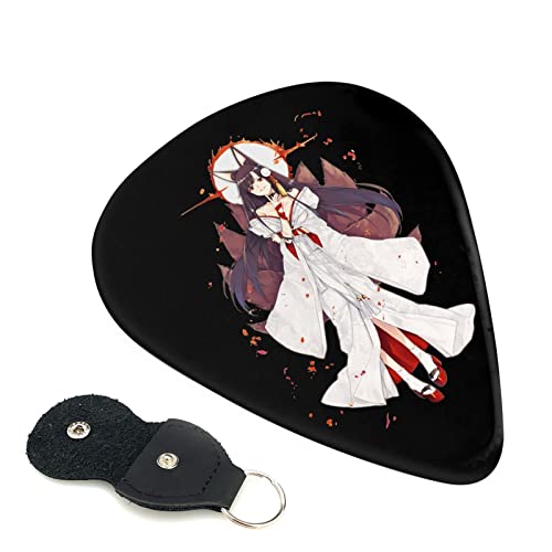 6枚セット ギターピック アズールレーン スタイリッシュ 3種厚さ0.46/0.71/0.96mm 6弦アコースティックギター、エレクトリックギター、ベース、バンジョー、マンドリン 6つのギターピックに適しています おにぎり型紛失防止 ギターアクセサリ A