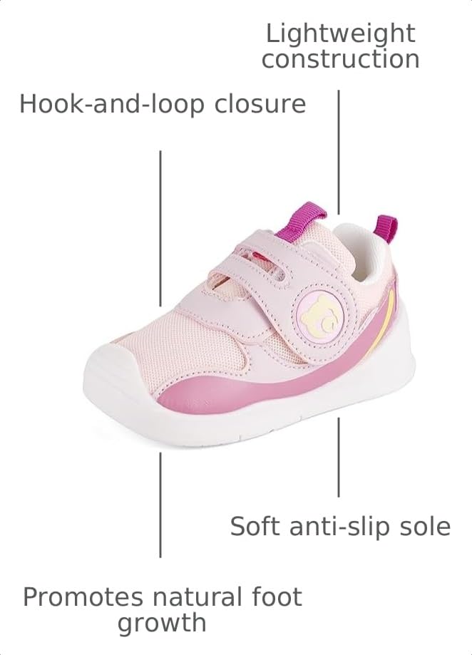 Image of Baby Shoes Boys Girls First Walkers Cute Animals Toddler Sneakers Prewalkers Rubber Sole