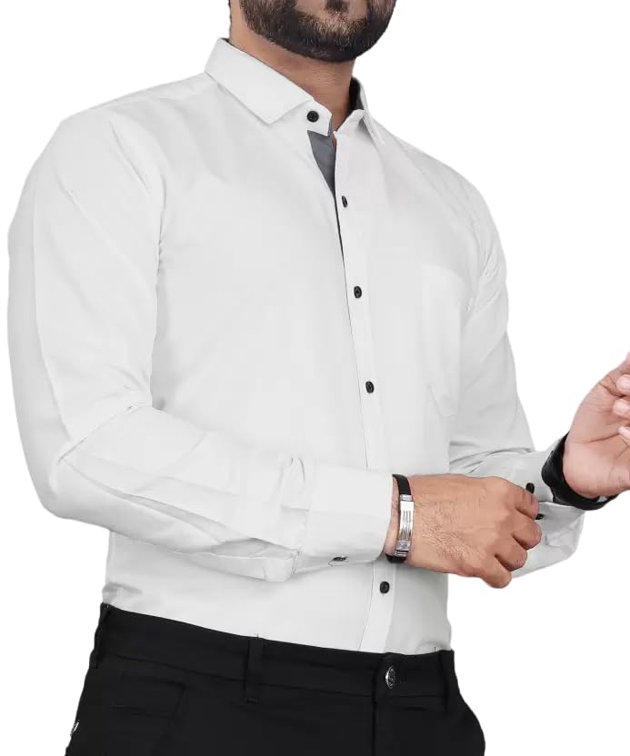 Image of Tee Projekt Premium Plain Cotton Shirt for Men | Cotton Shirt | Casual Shirt | Solid Shirt | Full Sleeves | Formal Shirt