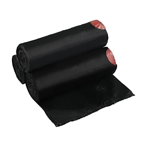 Begale 3 Gallon Drawstring Trash Bags, Black, 110 Counts/ 3 Rolls Cover
