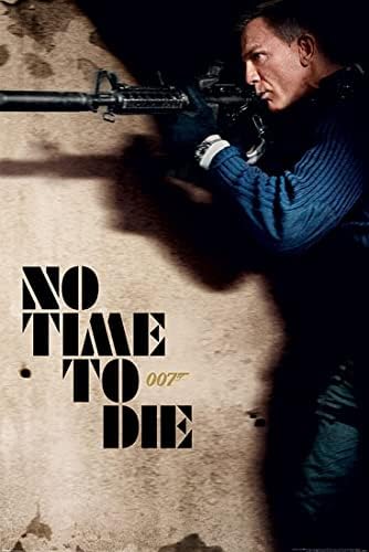 Tri-X 007 No Time To Die/Stalk + Aluminum Frame Gold Poster (Frame Set), 36.2 x 24.2 inches (92 x 61.5 cm) (PP-34917G)
