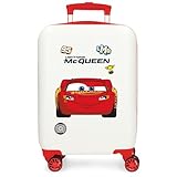 Joumma Disney Cars Mcqueen Red Maleta de Cabina Blanco 33x50x20 cms Rígido 2,35 kgs 33L Equipaje de Mano