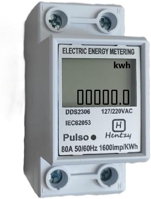 Medidor Consumo De Energia Monofásico 220v 80a Digital - Hentzy