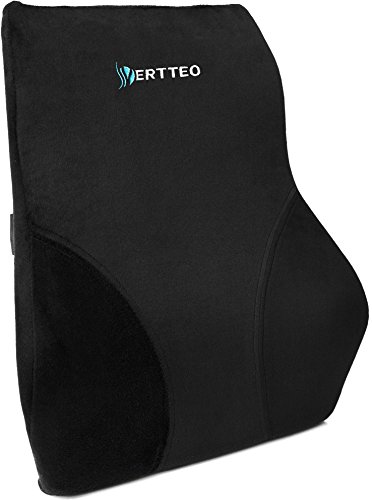 Vertteo Full Lumbar Black Support Premium Entire High Back Pillow for Office Desk