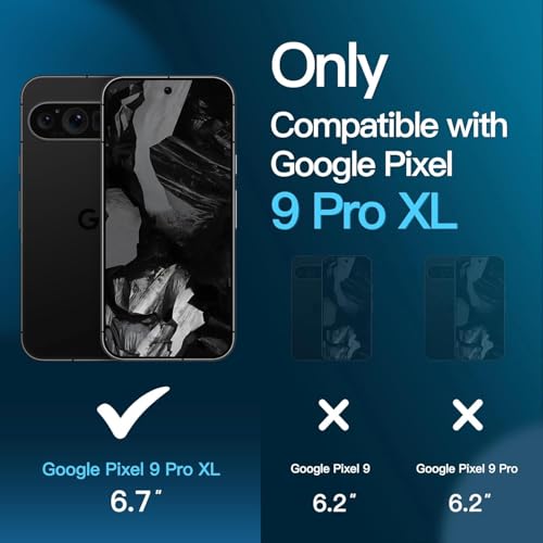 Image of STP FEEL Advanced Black Border Tempered Glass Screen Protector Compatible for Google Pixel 9 Pro XL 5G (6.8 Inch, Pack of 1) | Full Screen Coverage (except edges) Screen Protector Guard Protector