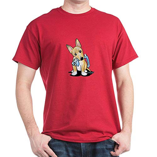 CafePress Portuguese Podengo Pequeno Dark T Shirt 100% Cotton T-Shirt Cardinal