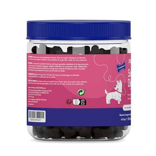 PupGrade Soutien Digestif pour Chiens – Aliment Complémentaire 8 Ingrédients Actifs – Maux Estomac, Diarrhée, Intestins, Soutien Immunitaire – Citrouille, Myrtille, Huile Lin – 30 Friandises Molles – Image 3