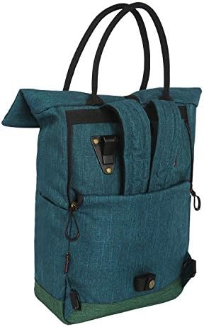 TOURBON Nylon Roll-top Clip-On Market Shopper Bike Panniers Shoulder Tote Bag