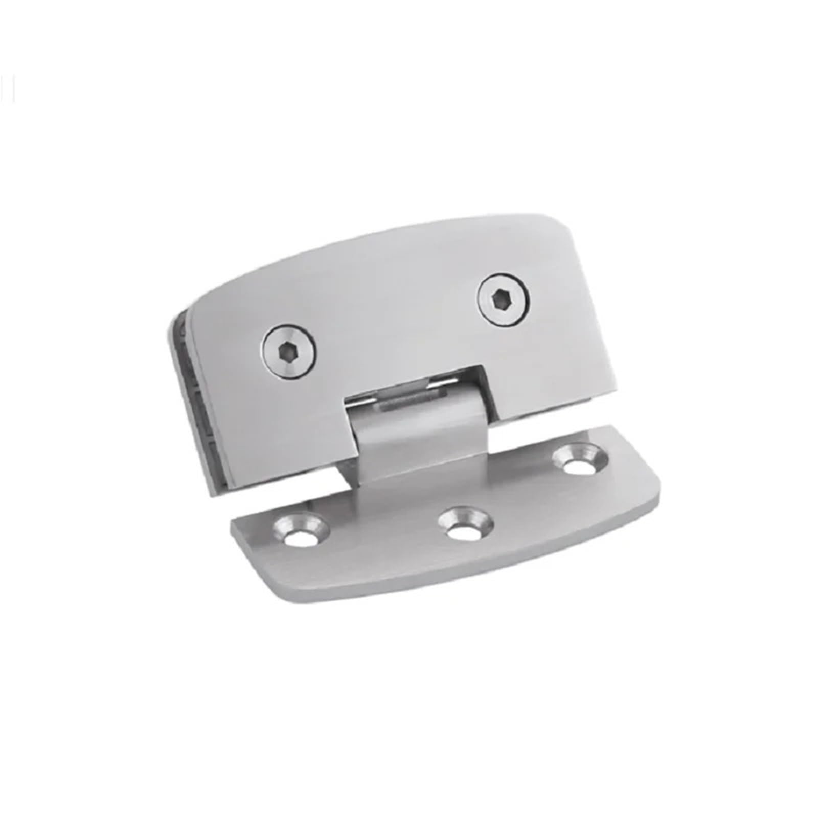 Cnyuon One Color Glass Door Hinge 304 Stainless Steel Bathroom Clip Shower Room Frameless 90 Degree Folding For Glass Door