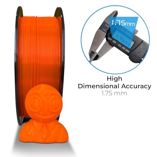 Image of NFIL3D Premium HS PLA+ Clear Orange - 3D Printing Filament | Compatible with All 3D Printers | 1.75mm | 1Kg Nett Weight