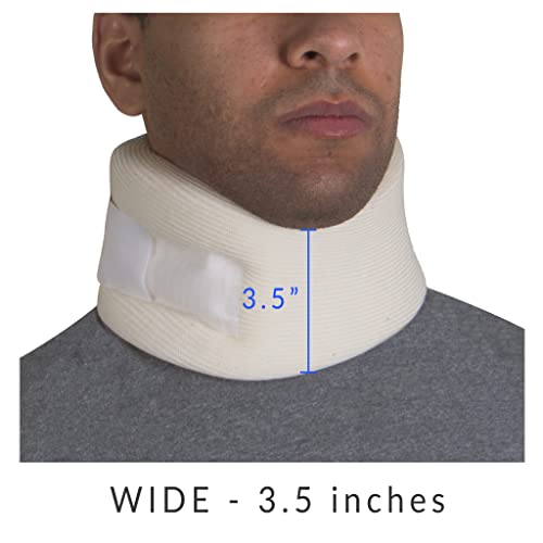 image for OTC Cervical Collar, Soft Contour Foam, Neck Support Brace, White Wide