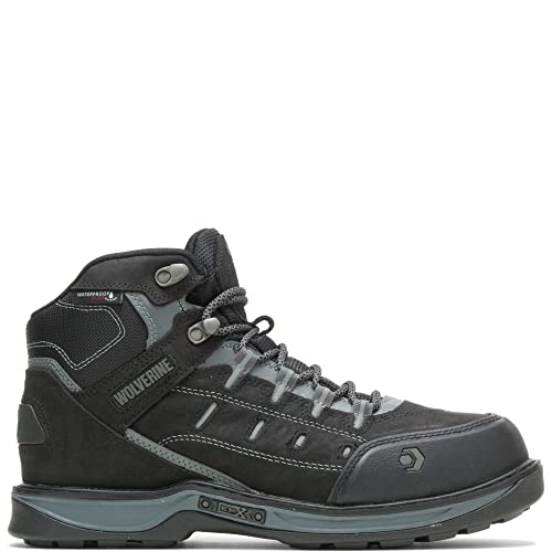 Wolverine Men's Edge LX Nano Toe Work Boot, Black/Grey, 8.5 M US