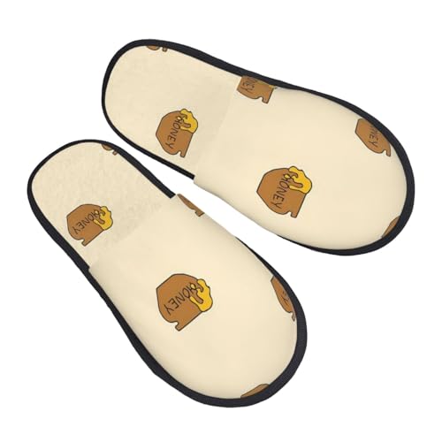 はちみつの鍋 スリッパ 冬 秋 室内 メンズ レディース 自宅用 来客用 職場 もこもこ 暖かい 軽くて磨耗に強く柔らかい 洗いやすく、持ち運びに便利 男女兼用 M