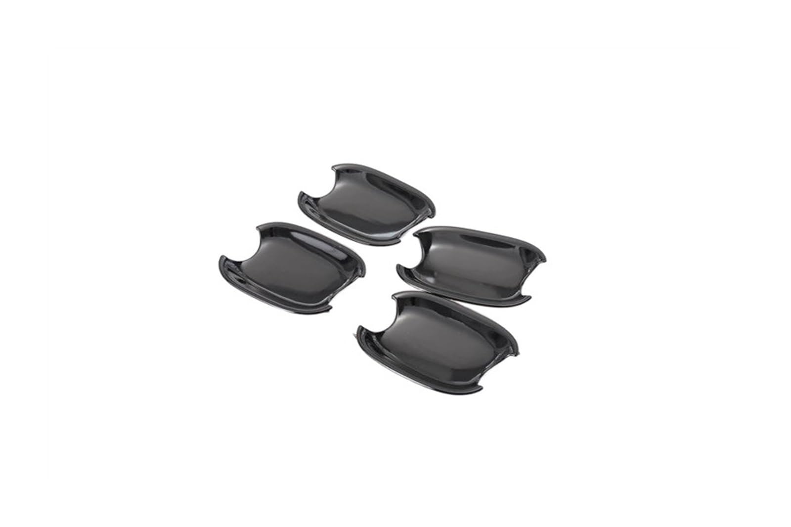 Drezzo Car Exterior Door Handle A4 B8 Q5 Q3 Glossy Black Chrome Car Door Handle Cover Trim Sticker(Bowl 1)