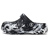 Ballaza Boys Girls Clogs Size 4 Little Kid Garden Clogs zuecos para niños Childern Gardening Beach Sandals Youth Shower Clog & Mules Black/White
