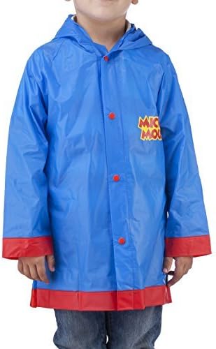 Disney Mickey Mouse Little Boys' Waterproof Outwear Hooded Rain Slicker