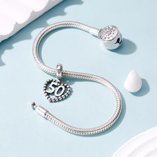 Image of 925 Sterling Silver Number Charm fits Pandora, Gift for Women