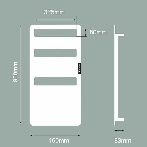 Miniatura 14 de Calentadores de toallas para baño, calentador de toallas con temporizador, toallero térmico montado en la pared, calentador de toallas eléctrico