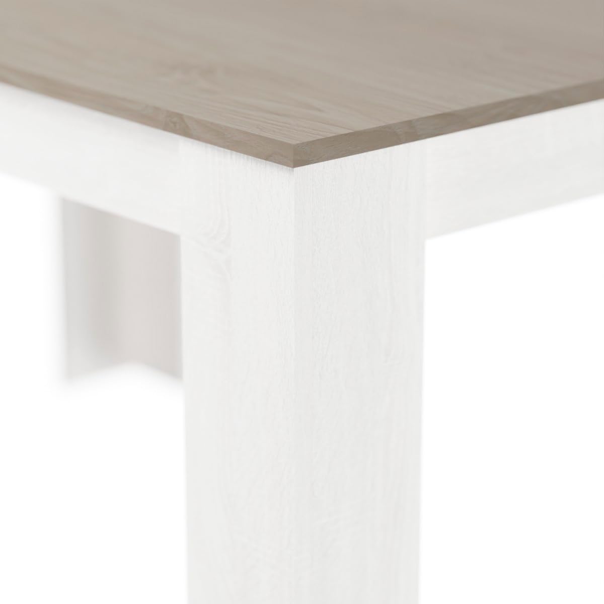 amuéblate online - Mesa de Comedor Extensible, Modelo Austin, Robusta y Funcional, Color Andersen Pino - Gris, Medidas: 138-198 cm (Largo) x 88 cm (Ancho) x 76 cm (Alto)