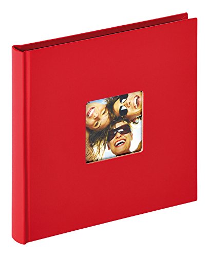 walther design album fotografico rosso 18 x 18 cm con ritaglio di copertina, Fun FA-199-R